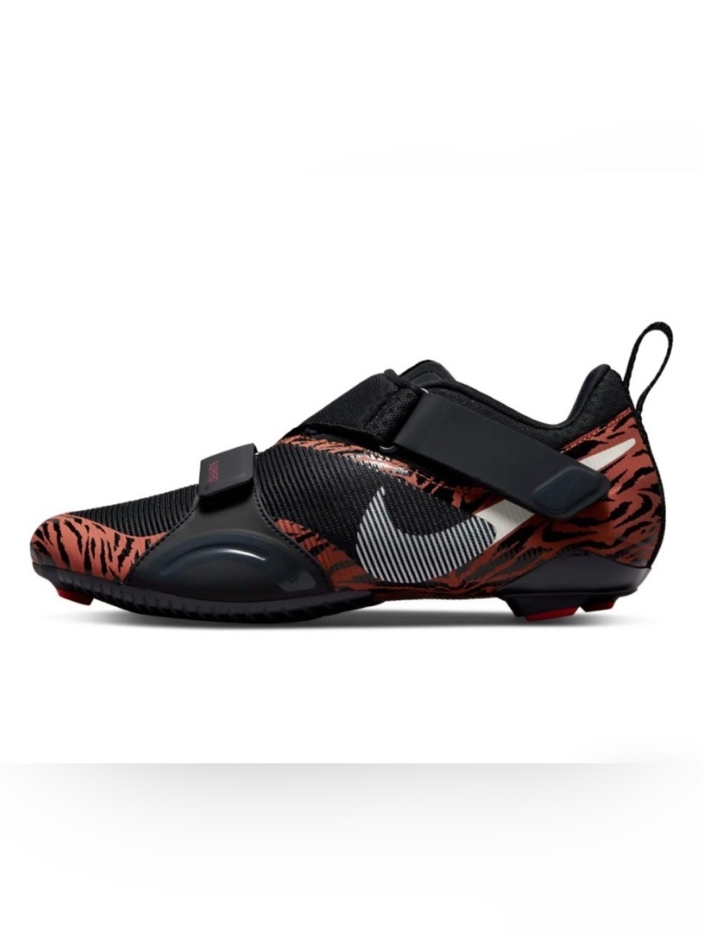 Nike NWOT Black Orange Superrep Cycling Shoes Tiger Stripe Velcro Active Fit 7